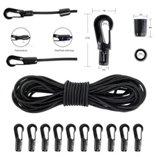 Paracord Planet Elastic Bungee Cord with Hooks - Kayak, Boat, Camping, Exercise