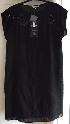 M&S Limited Edition Dress Black Size 8 - BNWT