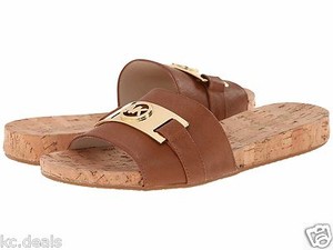 gold mk slides womens