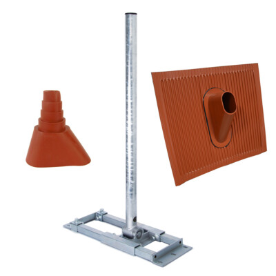 PremiumX DELUXE X90-60 Dachsparrenhalter 90cm Dachabdeckung Gummimanschette Rot