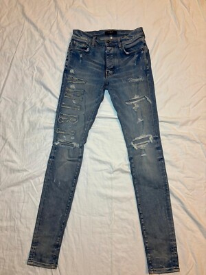 Amiri Denim Light Blue LOGO Print Jeans Size 30 | eBay Amiri Denim Light Blue LOGO Print Jeans Size 30 | eBay