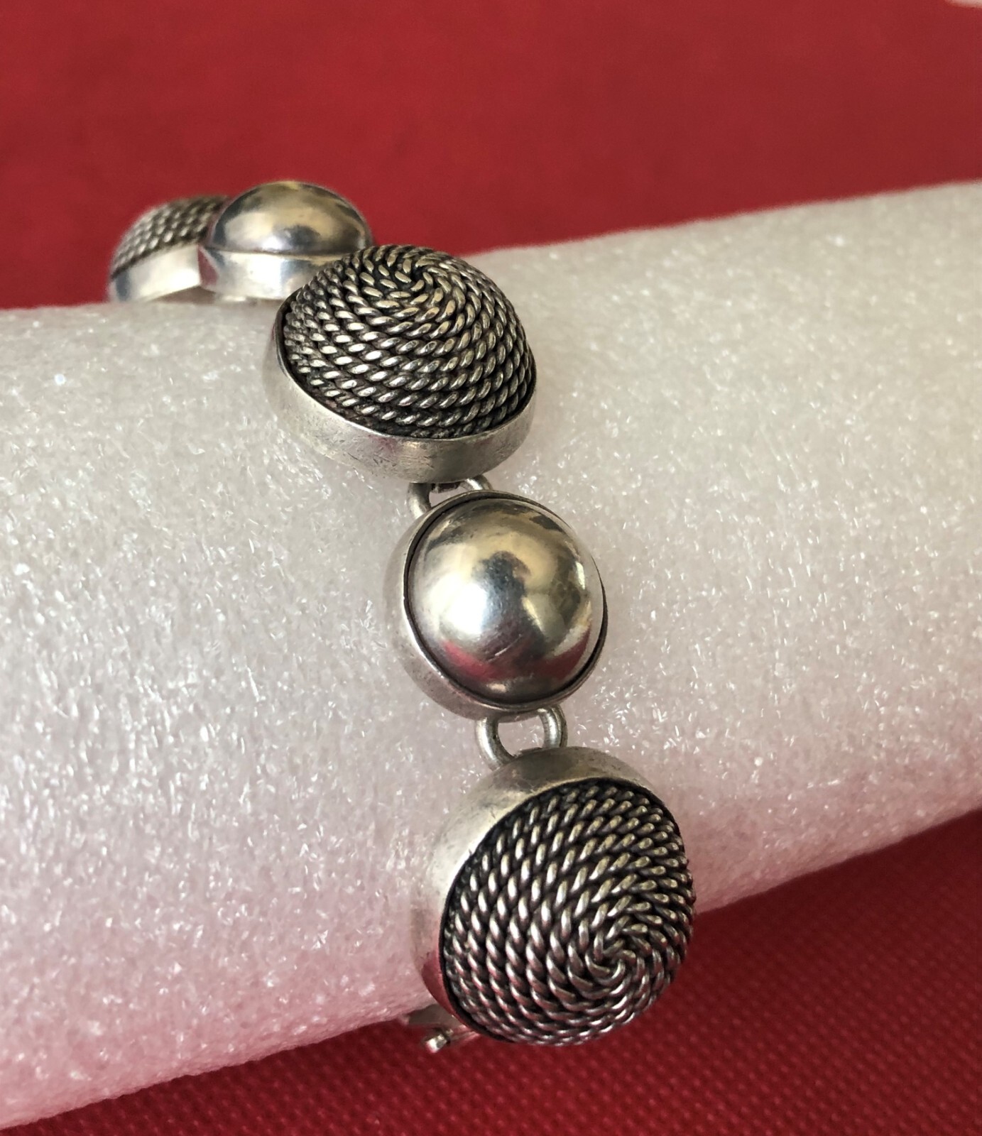 Solid Space Age Byzantine Chain Sterling Silver S… - image 3