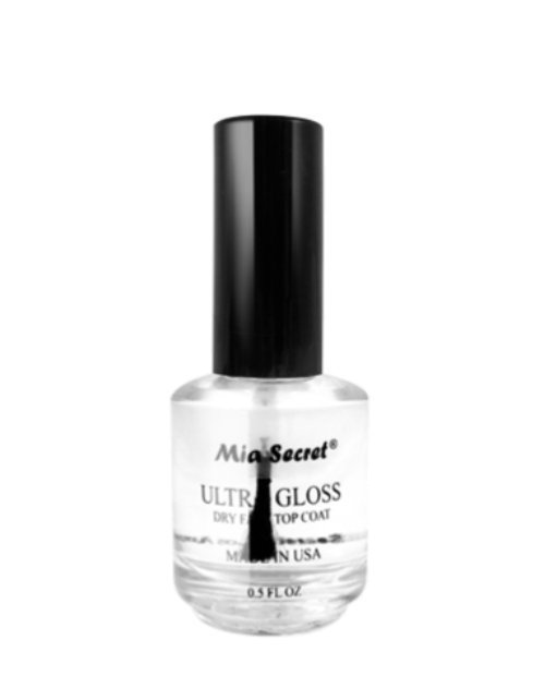 Mia Secret Ultra Gloss Dry Fast Top Coat Size 0.5 oz, 2.5 oz Made in