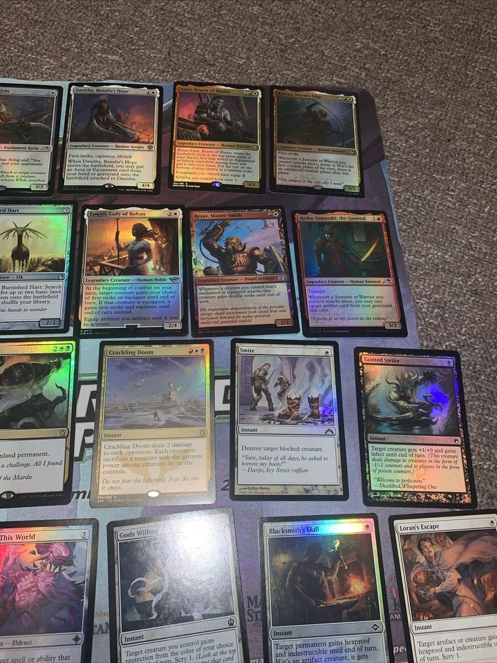 MTG Magic EDH EQUIPMENT/VOLTRON DECK - Zurgo Helmsmasher - FOIL DECK - Sleeved - Image 4 of 4