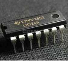 10PCS IC LM324N LM324 DIP14 TI Low Power Quad Op-Amp NEW DATE CODE:11+  YL