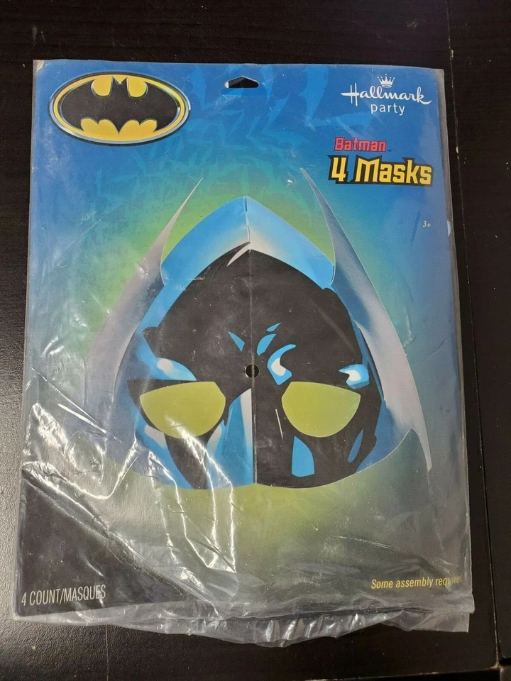 Batman The Dark Knight Masks 8 Birthday Party Hallmark Boys Game Toy Costume  - Image 3 of 3