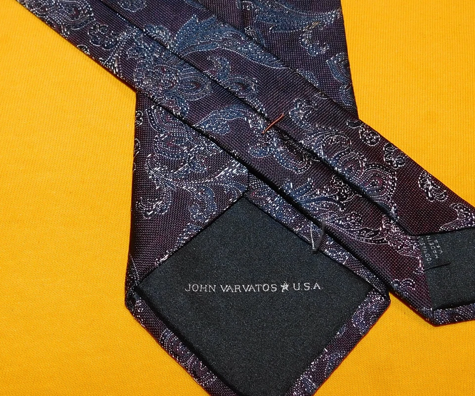 MEN'S JOHN VARVATOS MADE IN U.S.A. BROWN/WHITE FLORAL TIE - TIES - DESIGNER TIES - Image 4 of 4