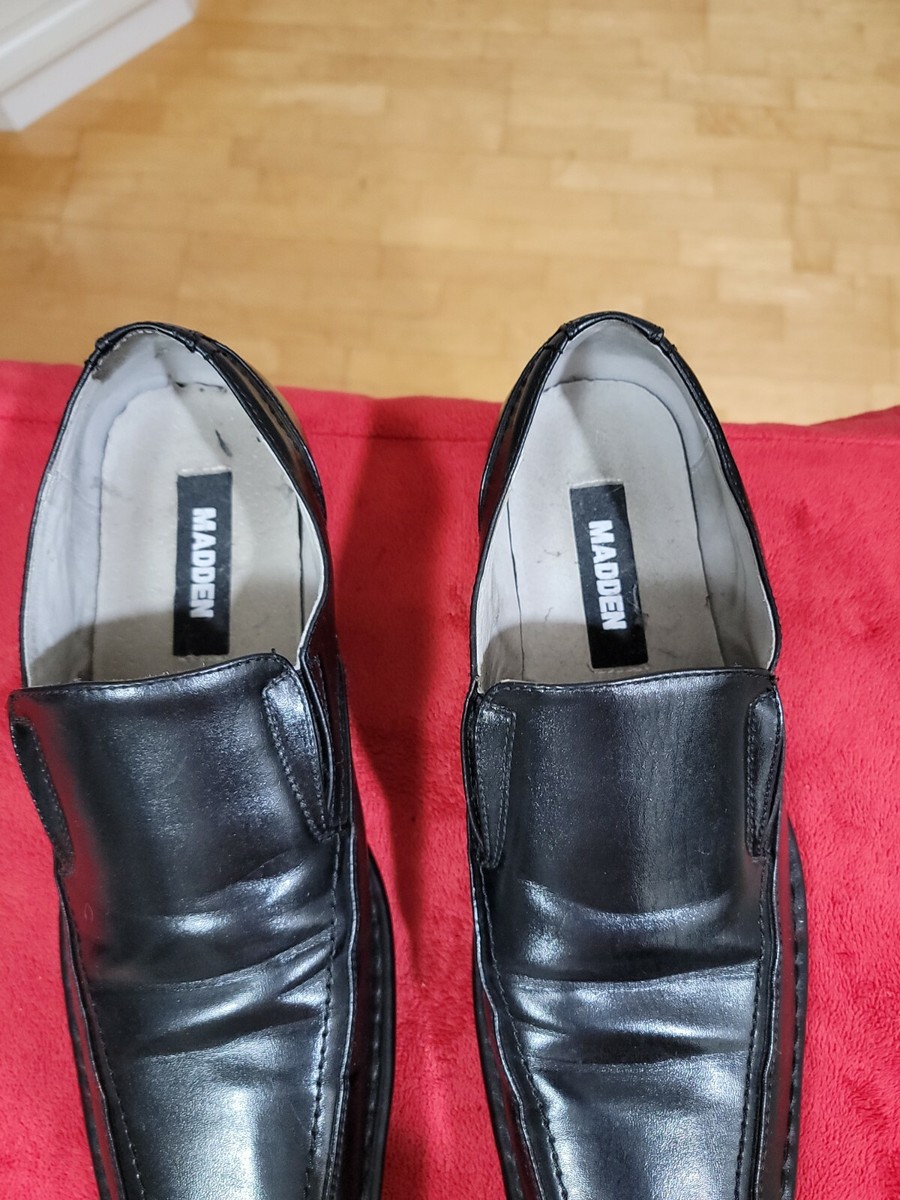 Steve Madden P-Sutton Black Leather Dress/Loafer Shoes  display picture 3