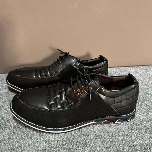 Gatsby Schuhe Herren 16 schwarz Kunstleder Oxford Derby Schnürschuhe orthopädisch NEU - Bild 3 von 17