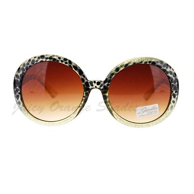 Glitter Leopard Print Oversized Round Circle Frame  display picture 3