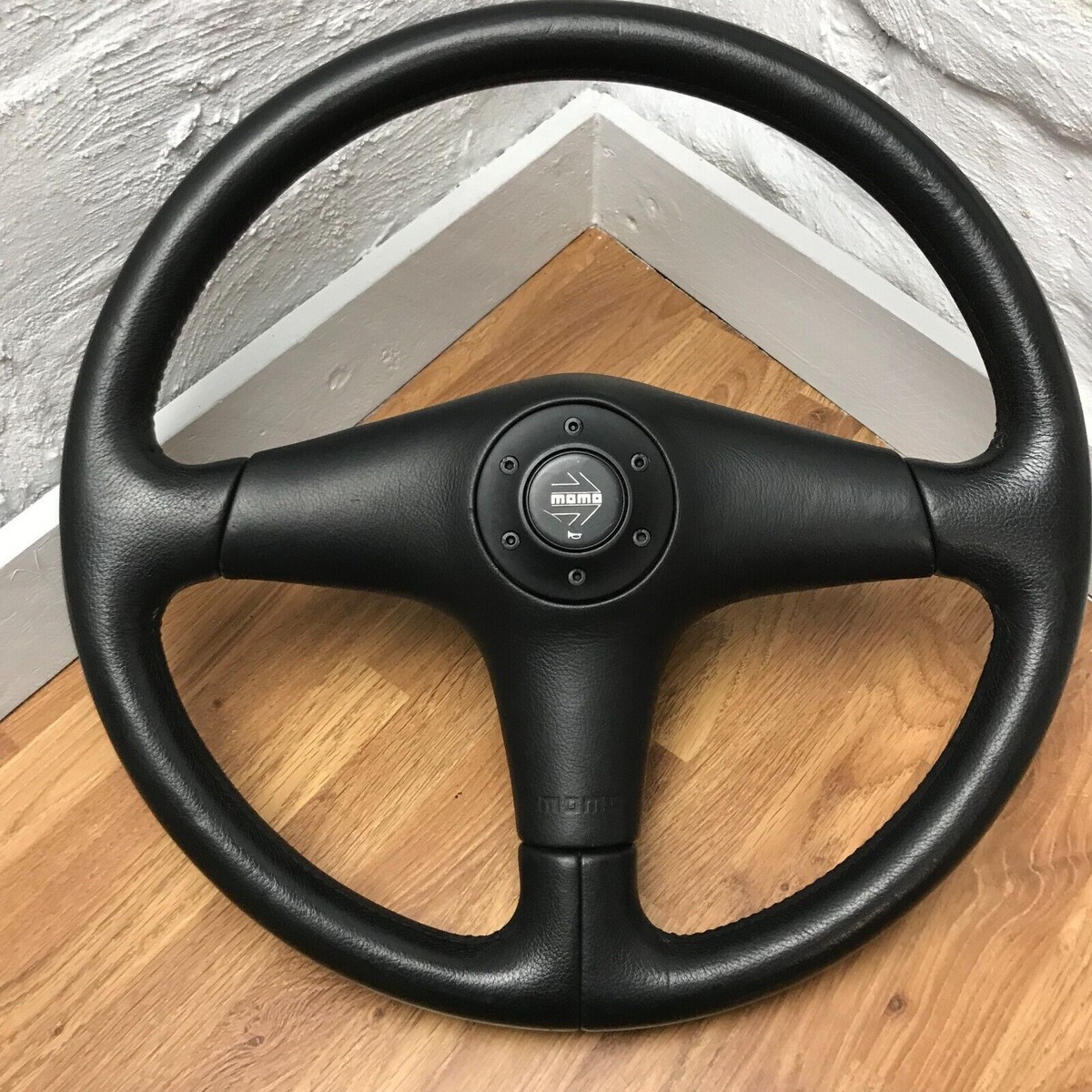 Genuine Mazda MX-5 MK1 Black Leather MOMO Steering Wheel. Miata