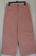 NWT Woman A NEW DAY PANTS RELAXED Size 4/R Stretch High-Rise Wide Leg Crop Zip