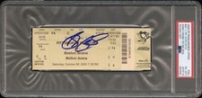 SIDNEY CROSBY SIGNED PITTSBURGH PENGUINS NHL HOCKEY FIRST GOAL TICKET PSA/DNA