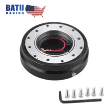 Universal Black Car Steering Wheel Quick Release Hub Aluminum Adapter Snap