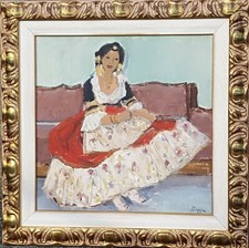 Leonardo Stroppa (CrescentinoVC)1900-Cagliari 1991) Costume di Quartu Sant'Elena