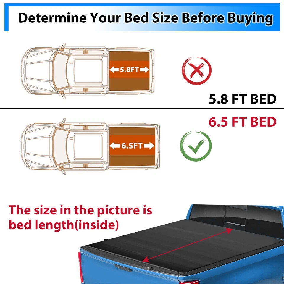 FOR CHEVY SILVERADO/GMC SIERRA 99-07 6.5FT BED SOFT VINYL ROLL-UP TONNEAU COVER - Image 3 of 4