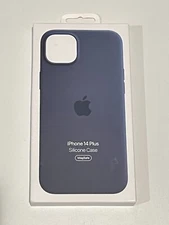 GENUINE Apple Silicone Case w/ Magsafe iPhone 14 Plus (6.7") - Storm Blue
