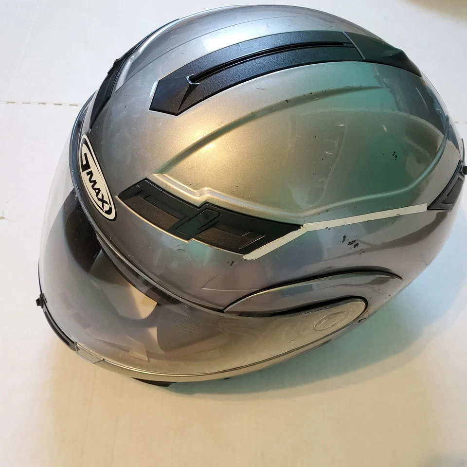Men Wome Motorcycle Helmets Full Face Modular Back Lighs Dot 54S Sz M Sold as is - Image 2 of 4