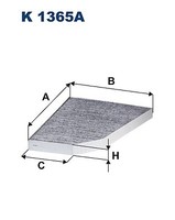 Filtron K 1365A Filter, Innenraumluft FÜR Tesla