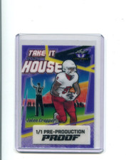 2022 Leaf Valiant Take it to the House Clear Proof Jalen Cropper Rookie 1/1