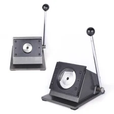 37mm/58mm/75mm Graphic Punch Die Cutter Round PVC Paper Card Button Maker Manual