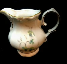 Winterling Roslau Dynasty Bavaria Germany Green Ming Gold Creamer Double Stamp