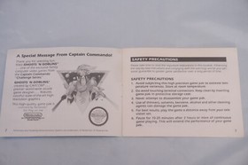 Ghosts 'N Goblins Captain Commando Nintendo NES Manual Only Instruction Booklet