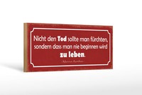 Holzschild Spruch 27X10 Cm Tod Sollte Man Nicht FüRchten Deko Schild Wooden Sign