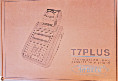 Hypercom T7Plus POS Credit Card Machine Terminal with Pwr Supply and card reader