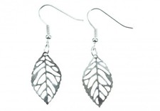 Feuille Boucles Miniblings Pendentif Feuillage Arbre Nature Plante Bio Argent