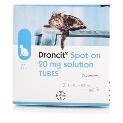 2 Tubes Droncit Spot On Cat Worming Treatment 2 Pack Tapeworm