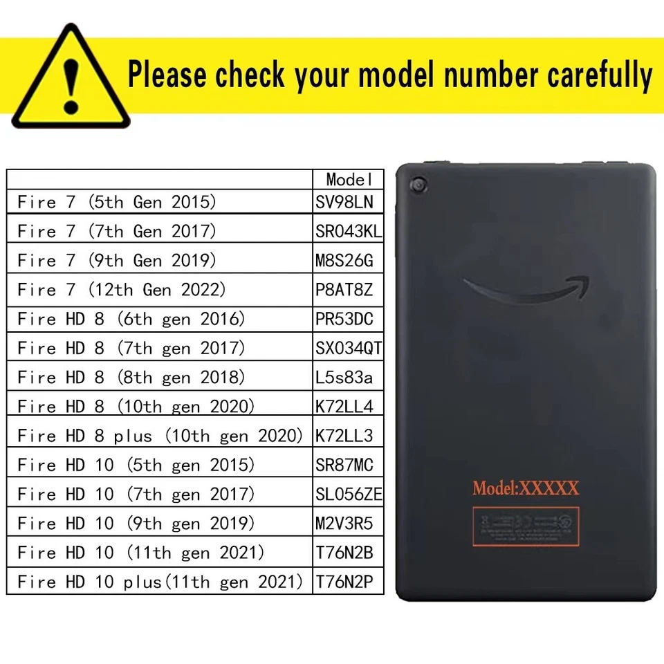 Leather tablet Stand Folio Cover Case For Amazon Fire HD 10/10 Plus 2023/Max 11 - Image 2 of 4