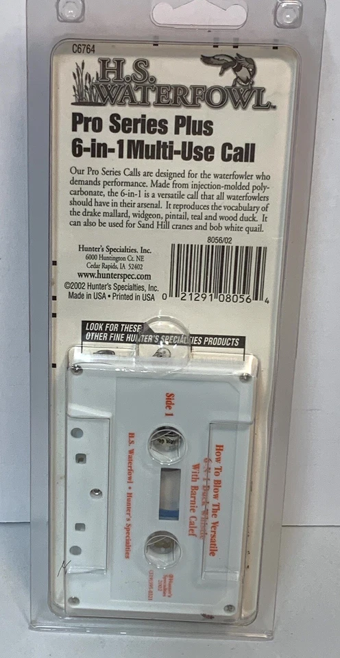 Hunter’s Specialties Pro Series Plus 6-in-1 Waterfowl Call New In Package - Image 2 of 2