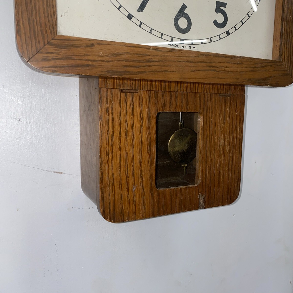 Seth Thomas Square Face Wall Clock Works Well | eBay