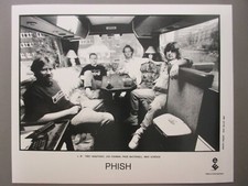 Phish black & white 8 X 10 glossy promo photo 1997 on Tour Bus !
