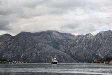 Landscape mountains ship vehicle rocks Custom Gaming Mat Desk