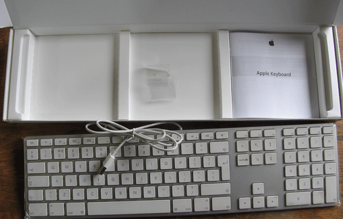 Teclado Apple con cable A1243 repuestos/reparaciones #b - Imagen 3 de 4