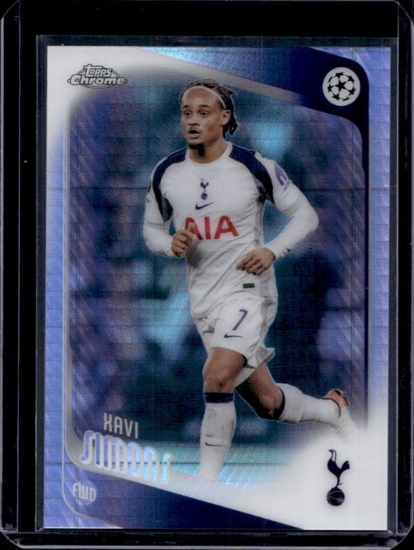 2025-26 Topps Chrome UEFA Xavi Simons Prism Refractor #85 Tottenham