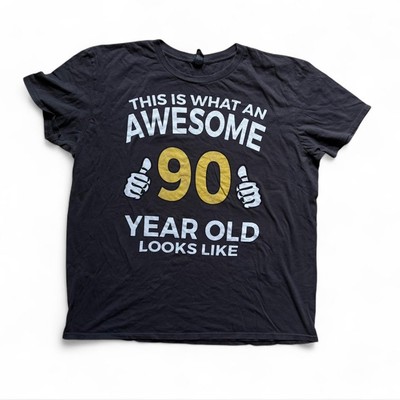 Funny Graphic Tee *90 year old* gag tshirt, cotton, sized XL Lightweight