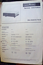 Nordmende Duo Clock Radio  4A       Original Service Information
