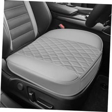Leather Front Car Seat Cover, Anti-Slip Car Seat Bottom Covers, Full Gray