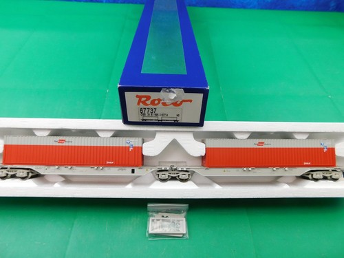 B22 Roco 1:87 H0 Güterwagen 67737 ÖBB Doppel-Containerwagen RailCargo AC OVP TOP | Zustand: Gebraucht