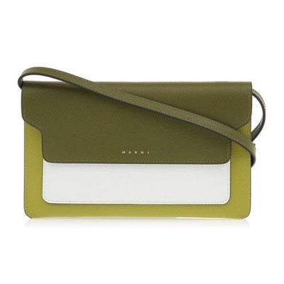 Marni Trunk Saffiano Leather Crossbody Bag