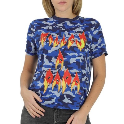 Filles A Papa Ladies Blue Amo W 'Filles A Papa' T-Shirt , Brand Size 0