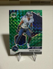 2021 Panini Mosaic - NFL Debut Caleb Farley #258 Green Mosaic Prizm (RC) Titans