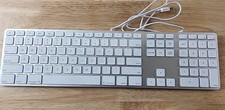 Apple A1243 Ultrathin Slim Wired Aluminum Keyboard 2x USB ports