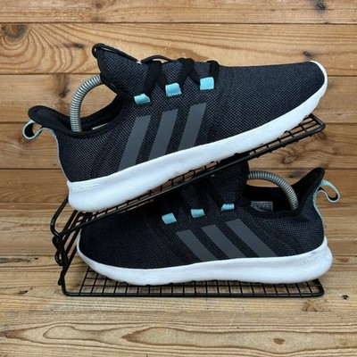 Adidas Turnschuhe Damen Größe UK 7 Vario Pure Black Hazy Sky Laufen Fitnessschuhe