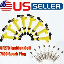 8x High Performance Ignition Coil + Spark Plug For Dodge Ram 1500 4.7L V8 UF270