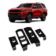 Inner Window Lift Cover Trim Panel Decor Bezels For 4Runner 2025 2026 Black