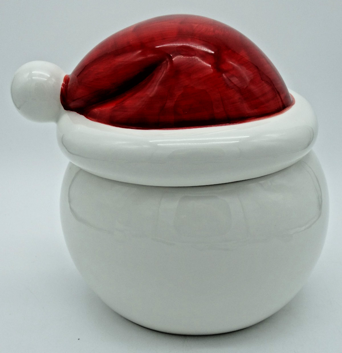 Harry & David Ceramic Santa Clause Cookie Jar Holiday Collection St Nick 10"x 8"